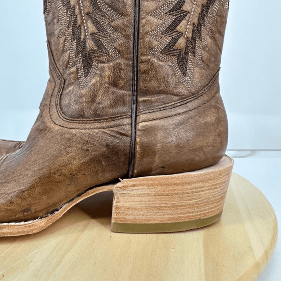 Corral Men's 10 D Brown Embroidered Narrow Square Toe Boots A4229 - Picture 9 of 16